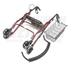 Andador ROLLATOR CLASICO Plegable, con 4 Ruedas, Frenos, Canasto y Asiento | Importado en internet