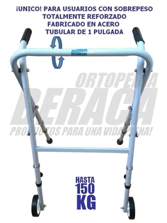 Imagen de Andador Tijera REFORZADO XL CON RUEDAS - Ideal Usuarios Altos y/o con Sobrepeso 150Kg. | Nacional