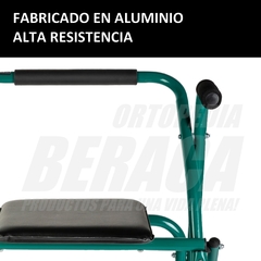 Andador ROLLATOR de ALUMINIO con 2 RUEDAS y ASIENTO - Color: VERDE | Importado - tienda online