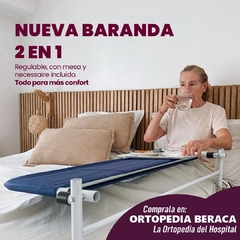 BARANDA Y MESA DE CAMA MULTIFUNCIONAL para Camas Convencionales y Somieres - comprar online