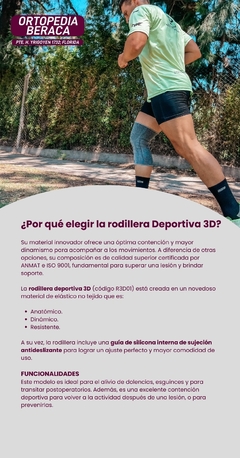 RODILLERA DEPORTIVA Para Meniscos Cruzados EN TEJIDO 3D - tienda online