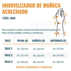 INMOVILIZADOR DE MUÑECA ACOLCHADO - Férula de Muñeca acolchada - ORTOPEDIA BERACA