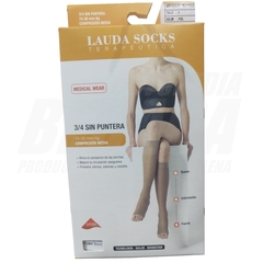 Medias 3/4 SIN PUNTERA COMPRESIÓN 15-20mm/Hg. 140 Deniers TERAPÉUTICA Mediana Compresión de POLIAMIDA / Tipo Vestir | MUJER - comprar online