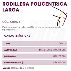 RODILLERA POLICENTRICA Larga Universal - ORTOPEDIA BERACA