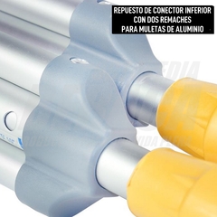 Repuesto CONECTOR INFERIOR, CON DOS REMACHES para Muletas de Aluminio - comprar online