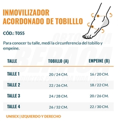 TOBILLERA INMOVILIZADORA ACORDONADA | Movimientos Limitados en internet