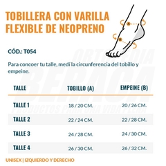 TOBILLERA VARILLAS FLEXIBLES - Tobillera Deportiva con Contención Lateral Flexible en internet