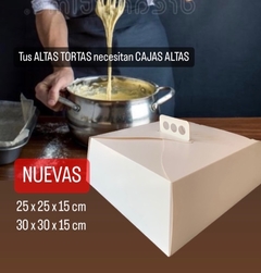 Caja torta chica 25 x 25 x 15 cm x 25 unidades en internet