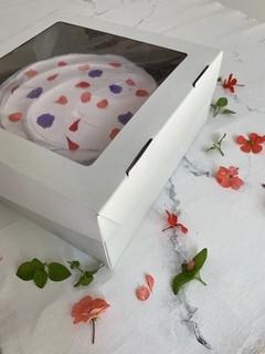 caja torta con visor 25 x 25 x 11 cm x 50 unidades - comprar online