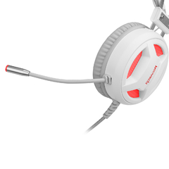Headset Gamer Redragon Minos Lunar White USB Som Surround 7.1 Virtual com LED