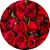 Painel de Tecido Sublimado Redondo Rosas Vermelhas Botão de Rosas c/ Elástico - 150x150cm