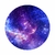 Painel de Tecido Sublimado Redondo Universo Galáxia Estrelas no Espaço Azul e Roxo c/ Elástico