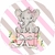 Painel de Tecido Sublimado Redondo Elefantinha Rosa Aniversário Presente C/ Elástico - 150x150cm