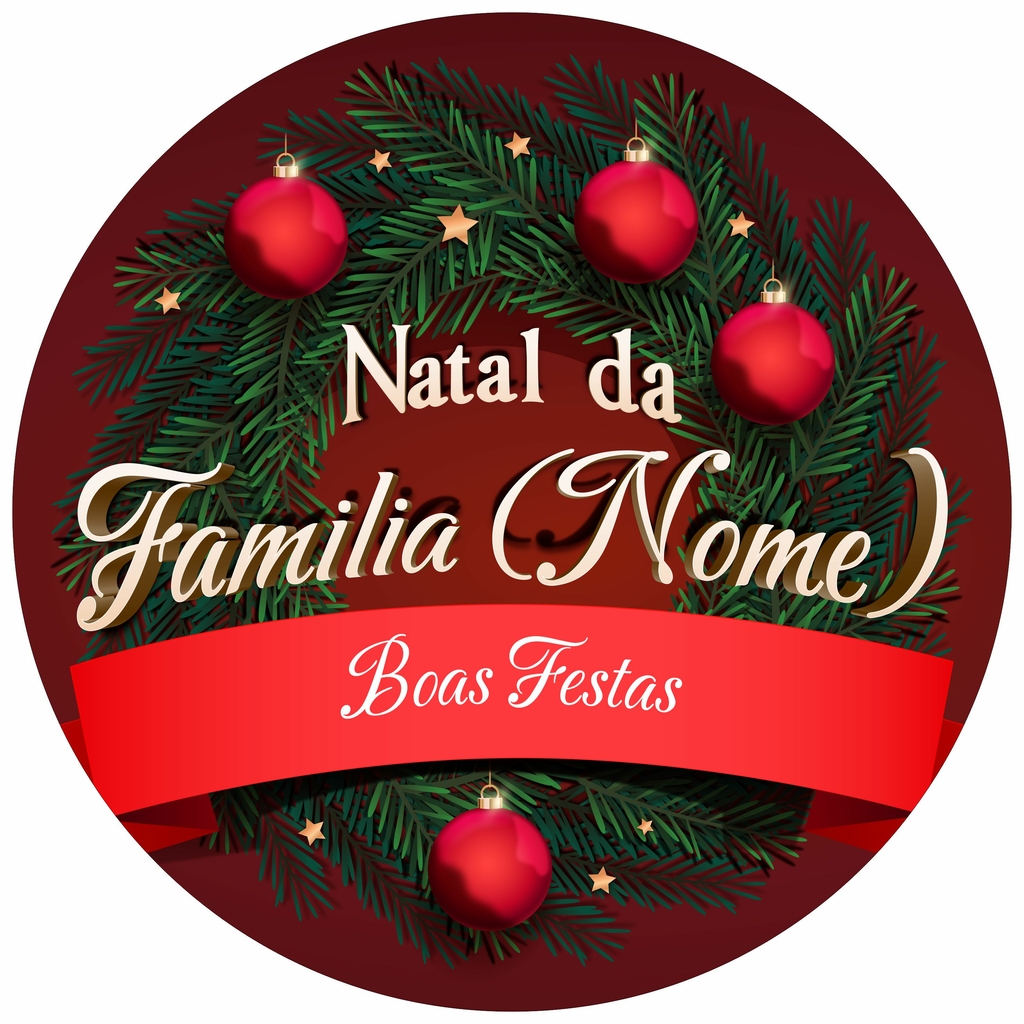 Painel Festa Retangular Tema Natal em Família