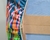 Painel De Tecido Sublimado Redondo Listrado Laranja e Branco Aquarela C/Elástico - 150x150cm - comprar online
