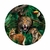 Painel de Tecido Sublimado Redondo Vida Selvagem Animais Floresta Sempre Verde C/ Elástico 150x150