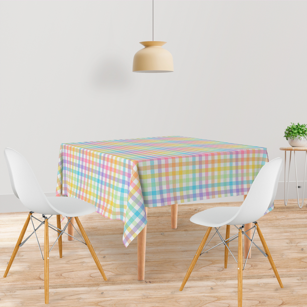 Toalha de Mesa 6 Lugares 1,40x2,20m Xadrez Colorida – DDB Artesanato