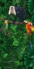 Painel Vertical de Tecido Sublimado Vida Selvagem Animais Floresta Sempre Verde -100x200cm