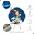 Painel em Tecido Sublimado Redondo Pequeno Príncipe Baby Rosas na Lua Estrelas Douradas e Brilhos c/ Elástico 150x150cm - comprar online