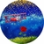 Painel de Tecido Sublimado Redondo Pequeno Príncipe a Rosa Estrelas no Céu c/ Elástico - 150x150cm