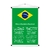 Banner de Lona Educativo Hino a Bandeira Nacional Fundo Verde Bandeira do Brasil - 85x60cm