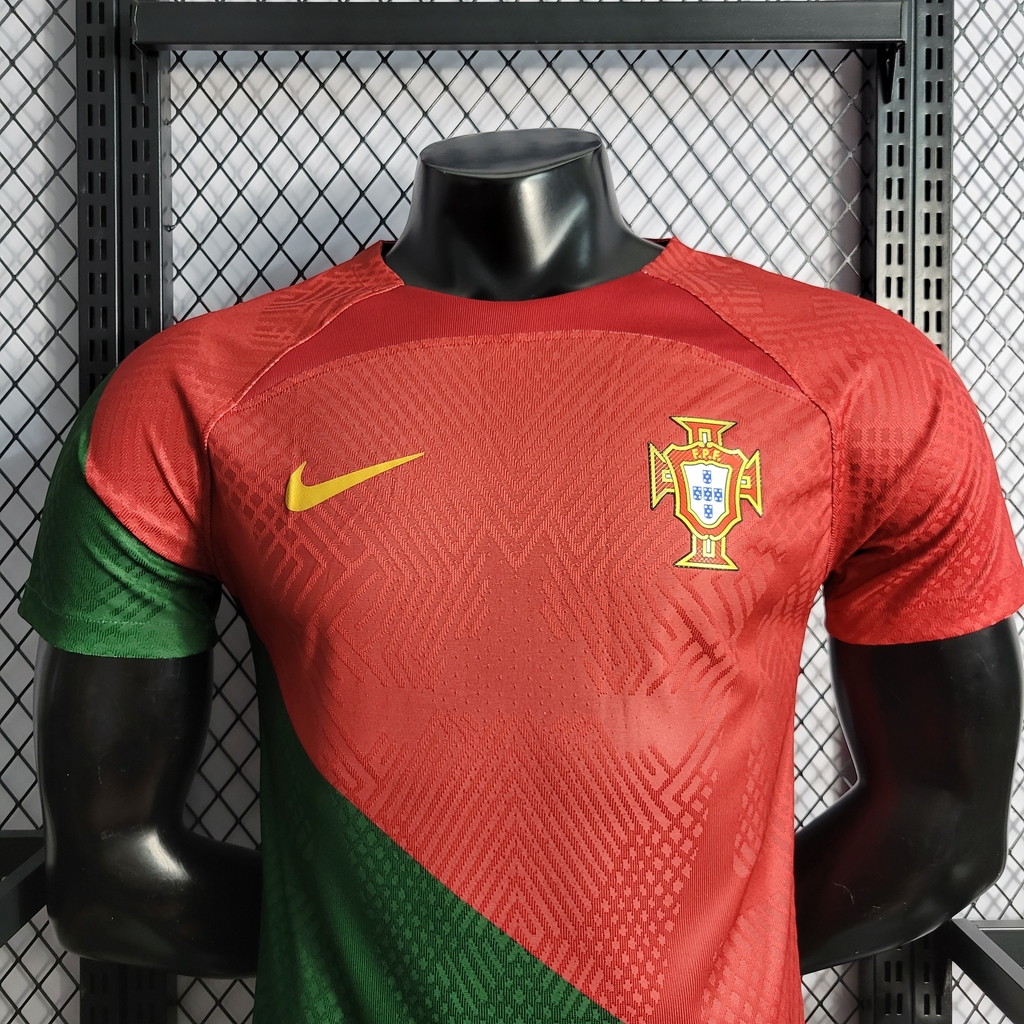 Camisa Portugal Home 22/23 s/n° Player Version Masculina - Vermelho+Verde