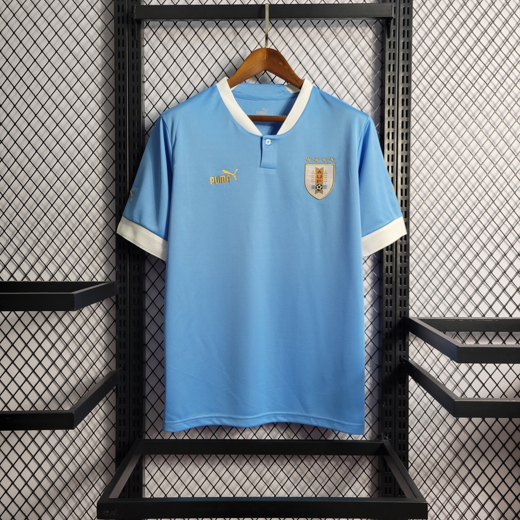 Camisa Uruguai Home 22/23 s/n° Torcedor Puma Masculina - Azul