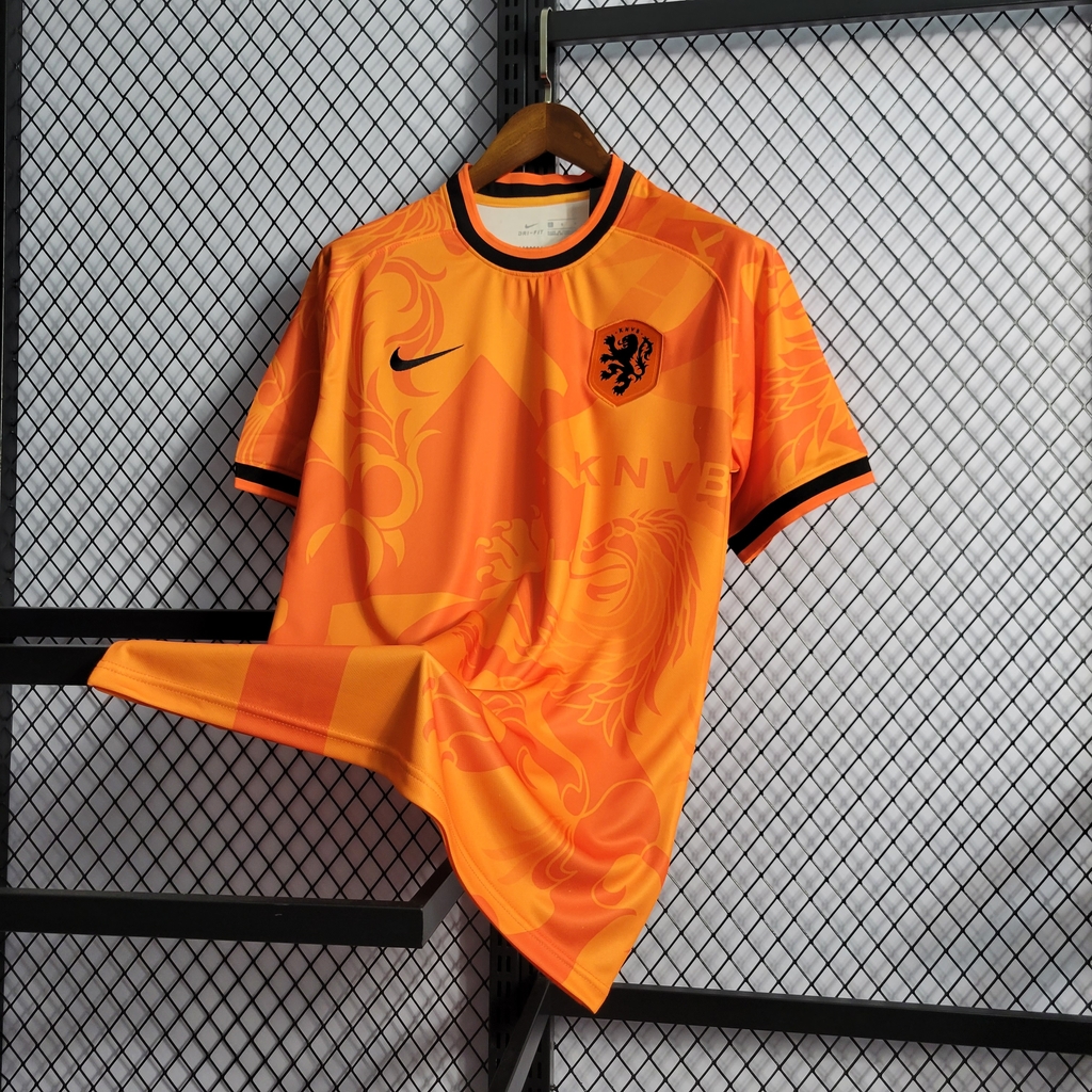 Camisa Holanda TREINO 22/23 - Torcedor Nike Masculina - Preta