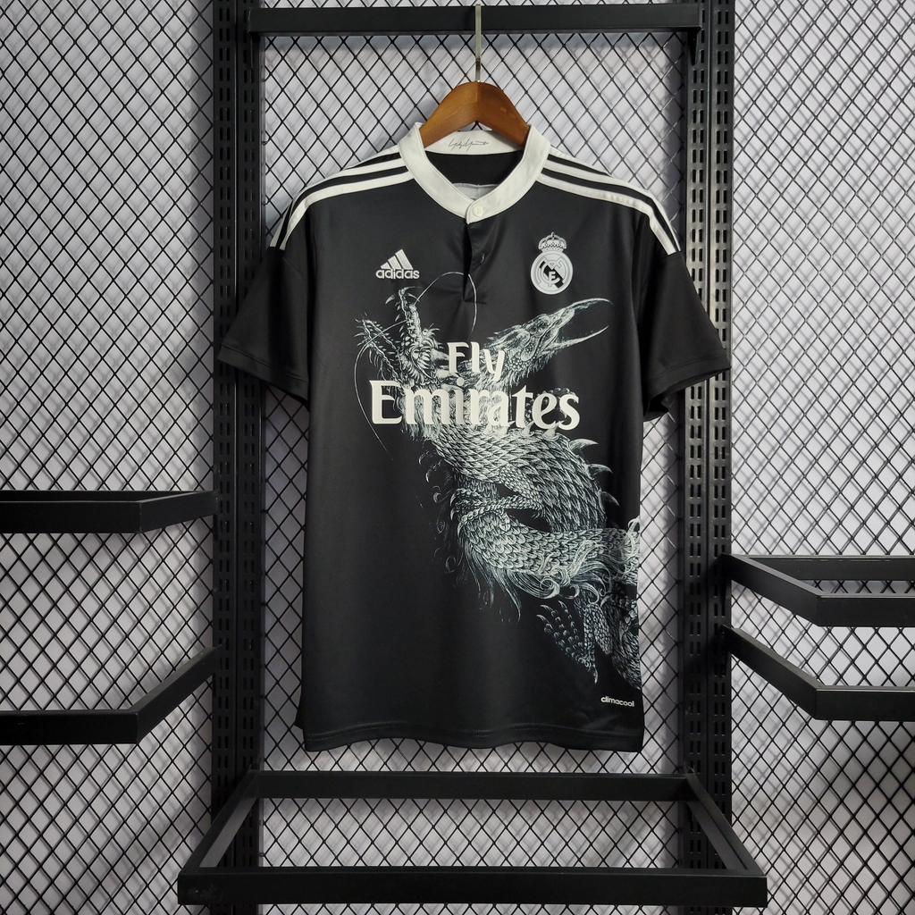 Camisa Retr Real Madrid 14 15 Third Away Adidas Preto