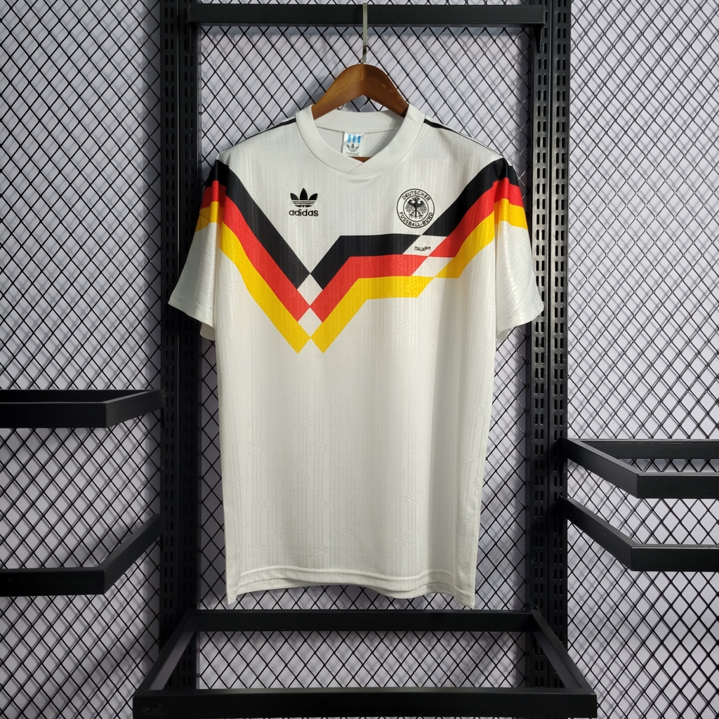 Camisa Retr Alemanha 1990 Adidas Home Branco