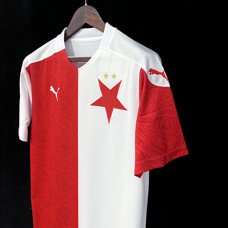 Camisa Slavia Praga Home 21/22 s/n° Torcedor Puma Masculina - Vermelha