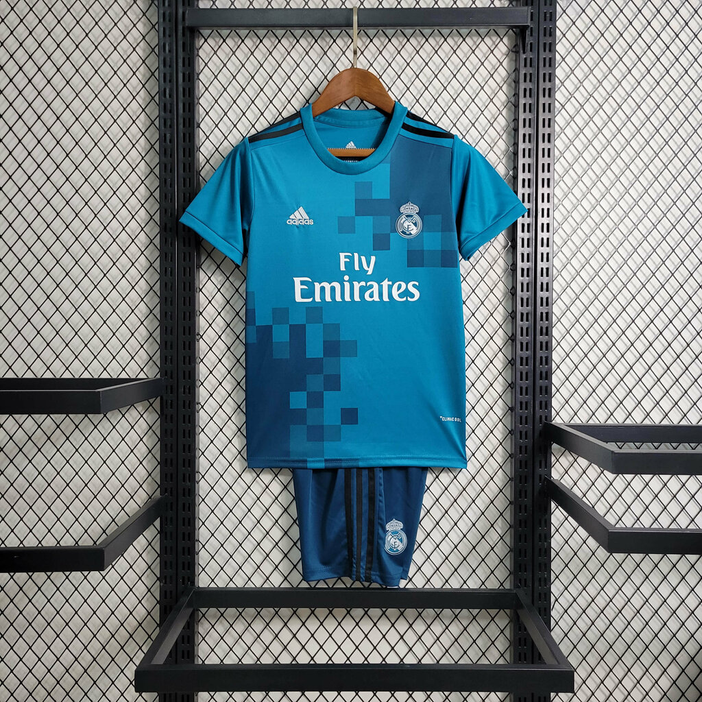 Kit Infantil Real Madrid 17/18 Away Adidas - Azul