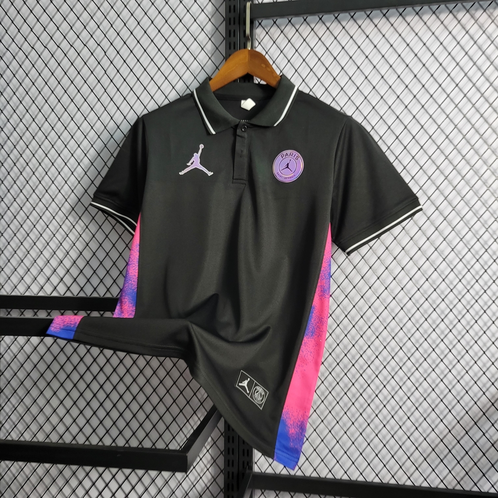 Camisa Polo PSG Jordan - Preto