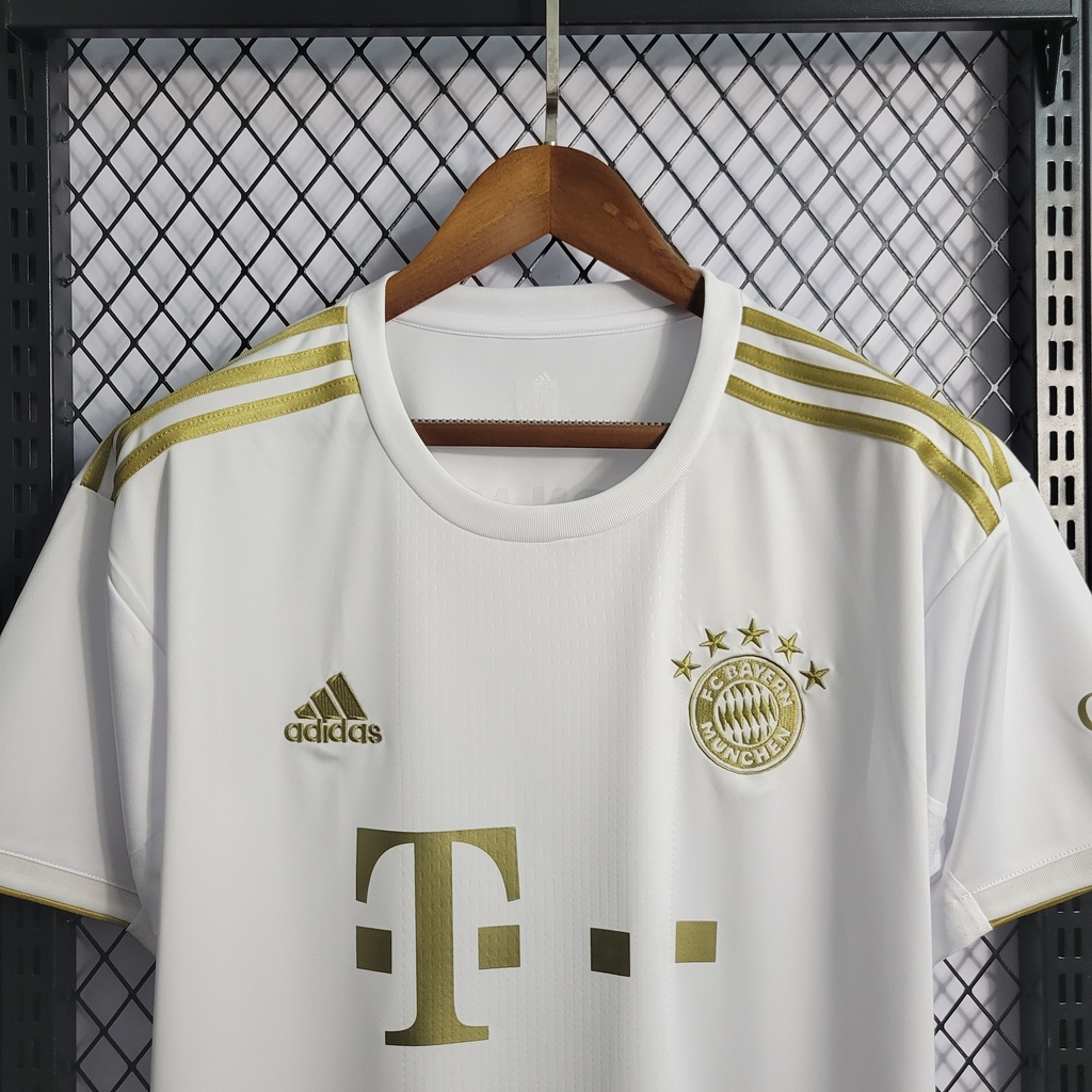 Camisa Bayern de Munique Away 22/23 s/n° Torcedor Adidas Masculina - Branco