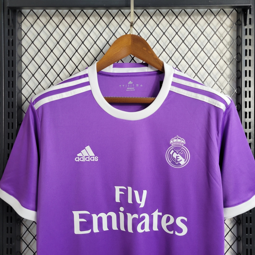 Camisa Retrô Real Madrid 16/17 Away Adidas - Roxo