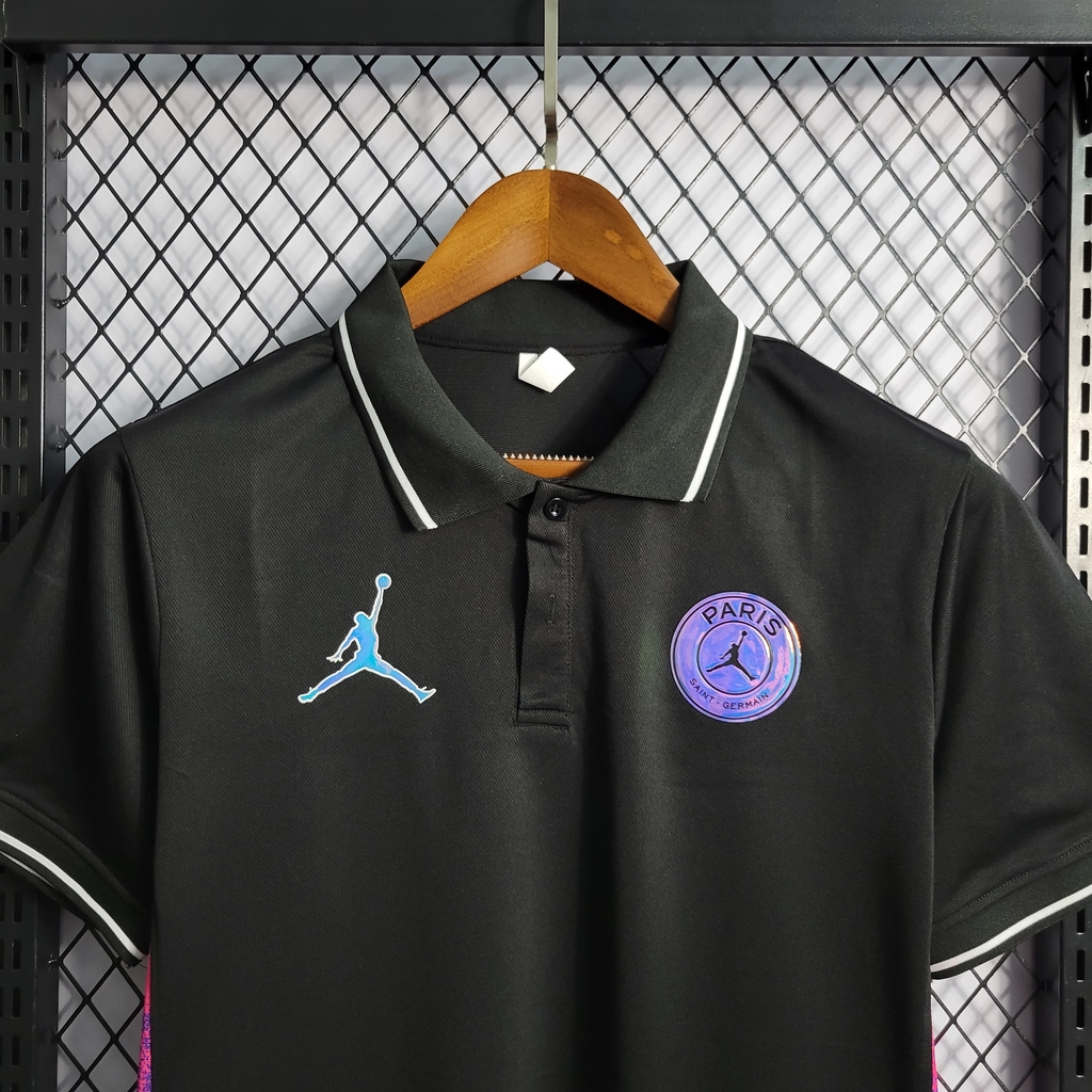 Camisa Polo PSG Jordan - Preto