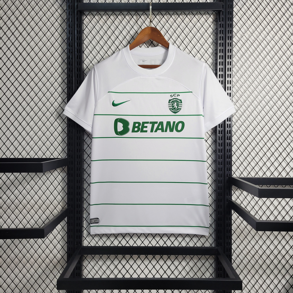 Camisa Sporting Portugal Away 23/24 s/n° Torcedor Nike Masculina - Branco