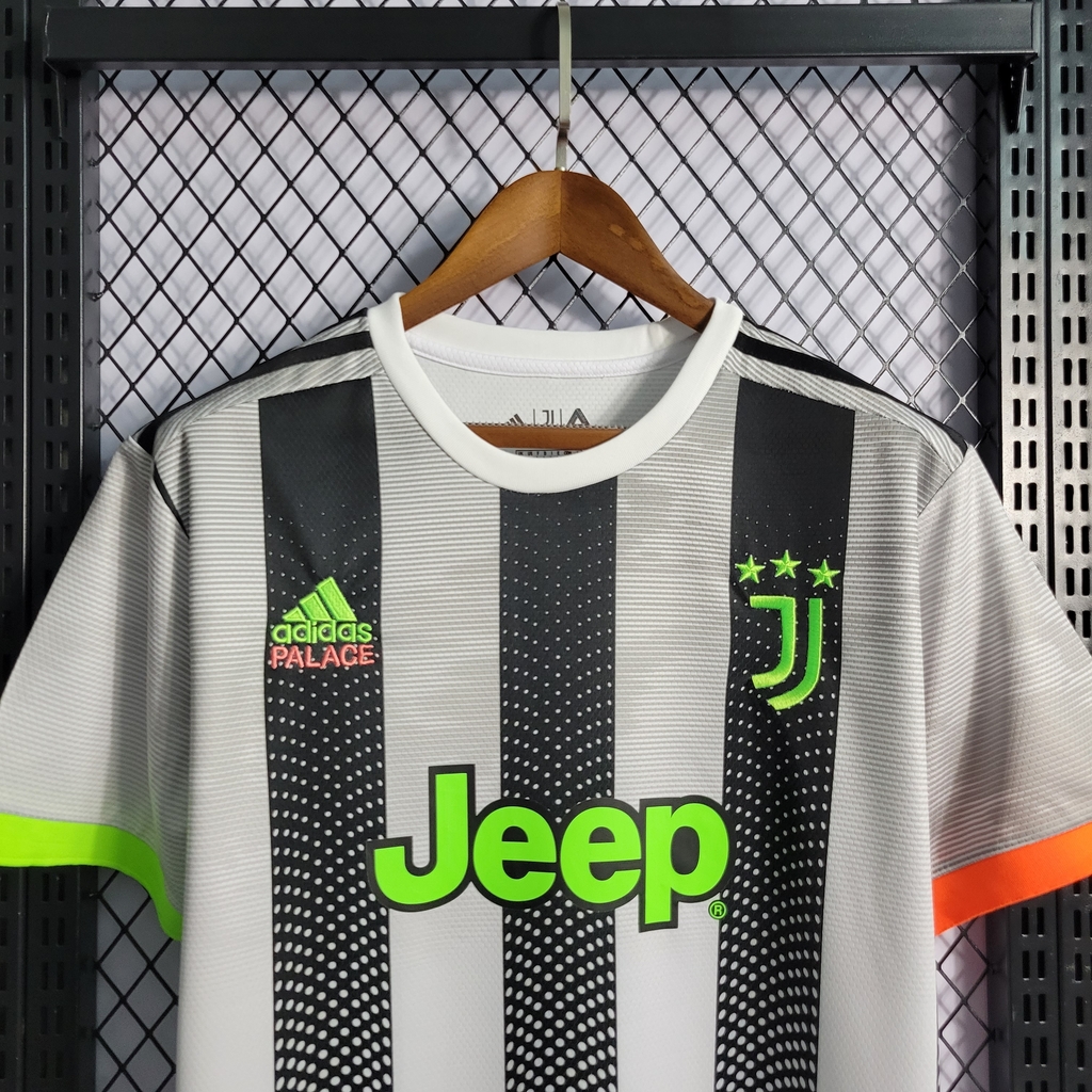 Camisa Retrô Juventus x Palace 18/19 Adidas - Branco+Preto+Verde