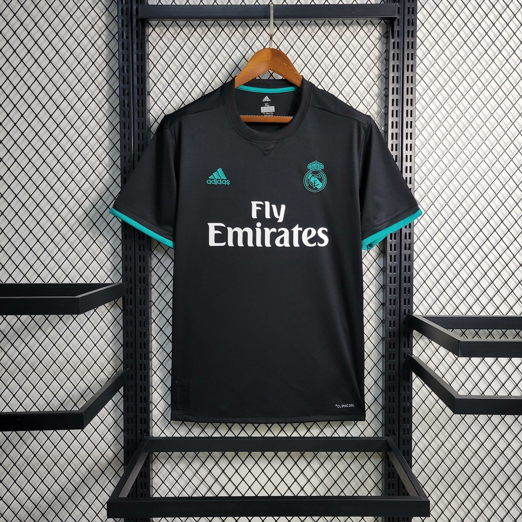 Camisa Retrô Real Madrid 17/18 Away Adidas - Preto