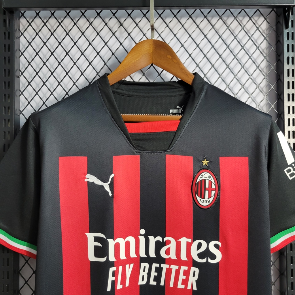 Camisa AC Milan Home 22/23 Torcedor Puma Masculina - Vermelha