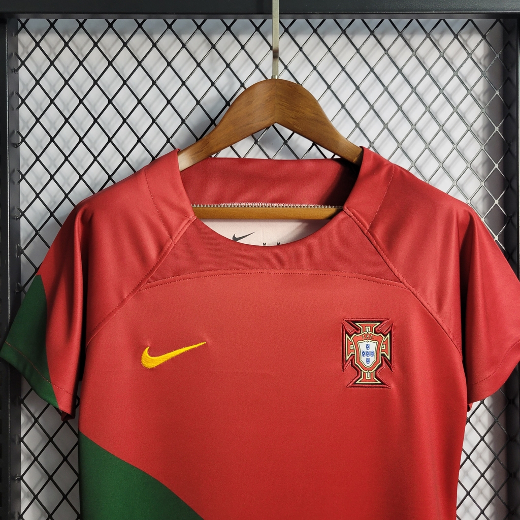Camisa Portugal 22/23 s/n° Torcedor Nike Feminina - Vermelho