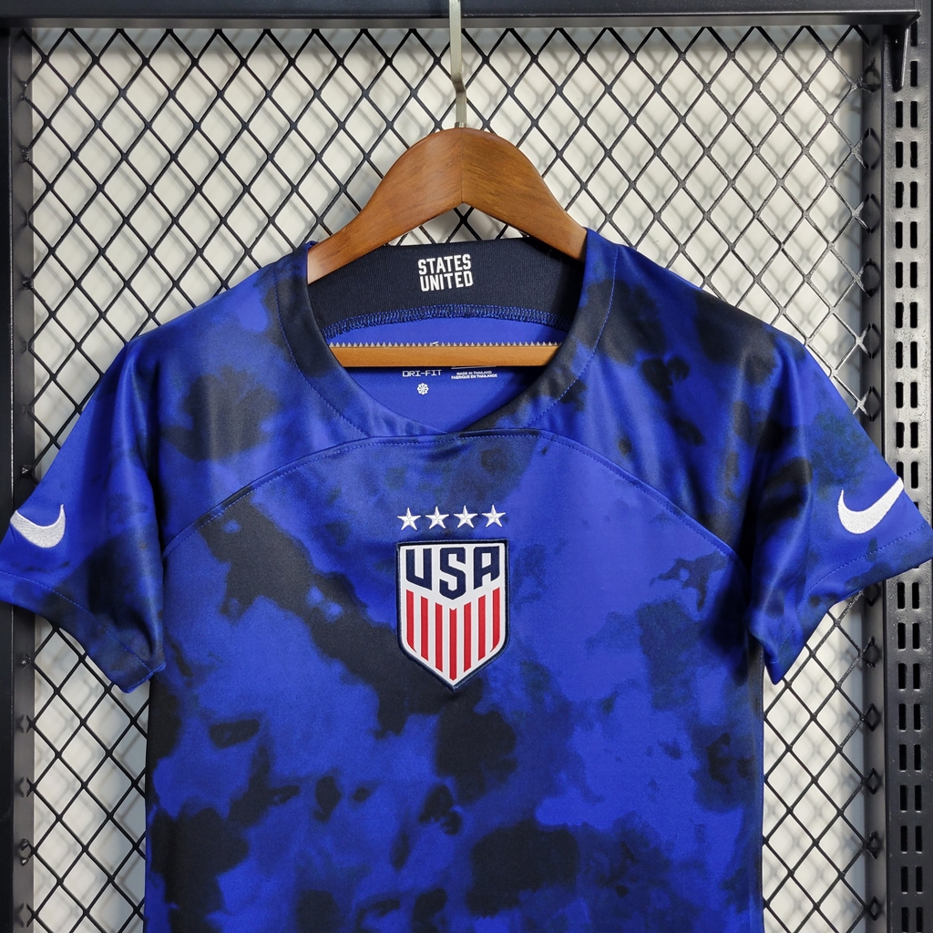 Camisa Seleção Estados Unidos Away 22/23 s/n° Torcedor Nike Feminina - Azul