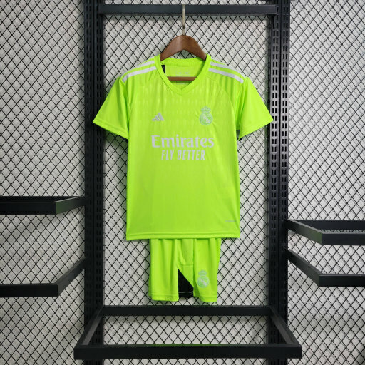 Kit Infantil Real Madrid Green Goalkeeper 23 24 Adidas Verde
