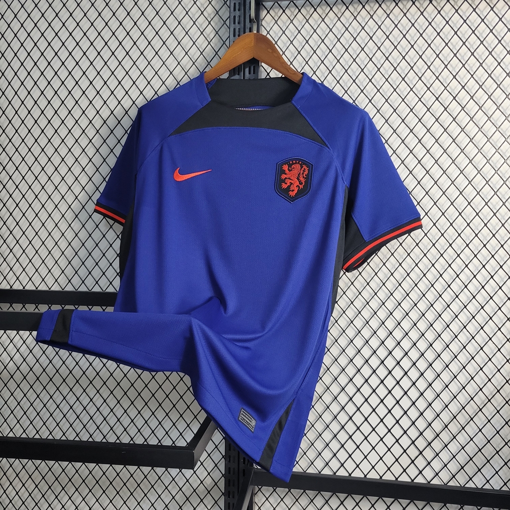 Camisa Seleção Holanda Away 22/23 s/n° Torcedor Nike Masculina - Azul
