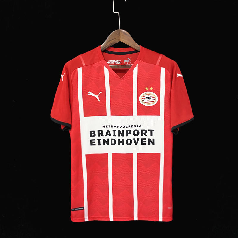 Camisa PSV Eindhoven Home 21/22 s/n° Torcedor Puma Masculina -  Branco+Vermelho