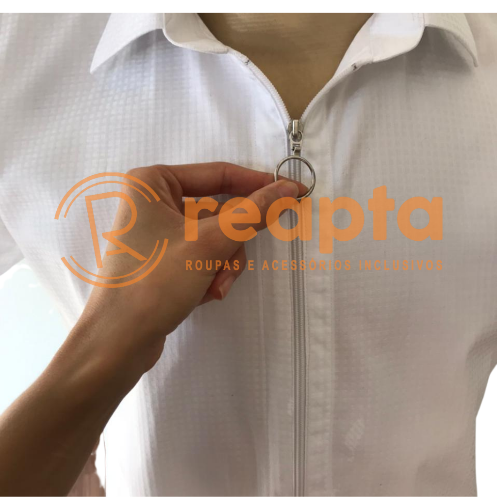 Camisa com zíper fácil de vestir