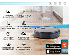 Aspiradora Trapeadora Robot Zego Clean Serie600 - comprar online