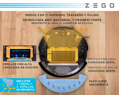 Aspiradora Trapeadora Robot Zego Clean Serie 300 - tienda online