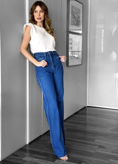 Calça Wide Leg Reta Jeans - loja online