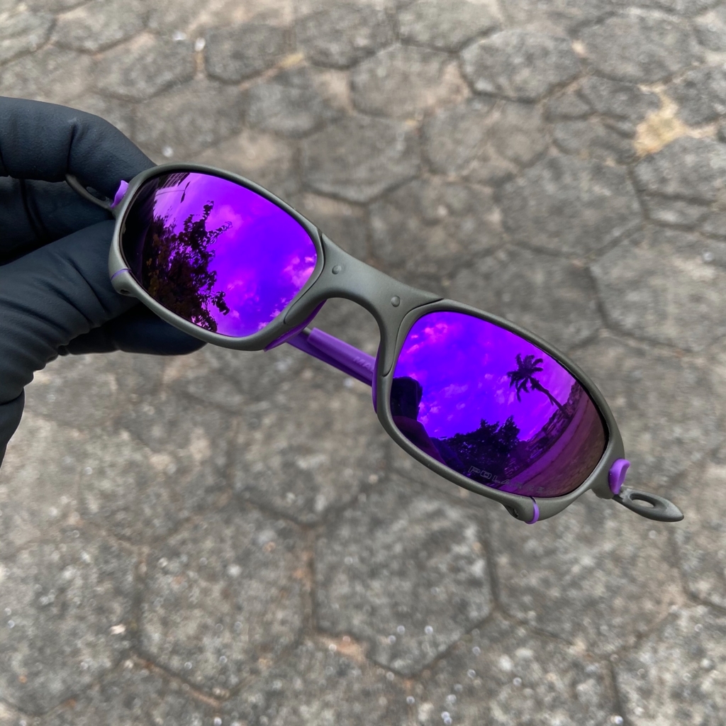 Óculos de sol Juliet plasma lentes violet kit roxo